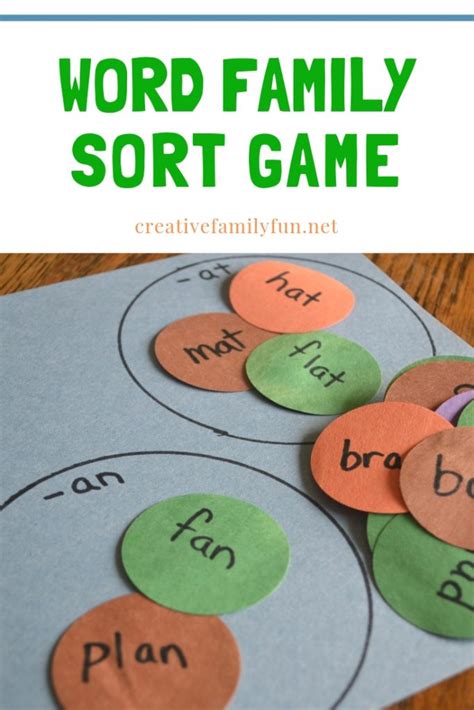 At word family games .